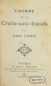 Cover of: L'homme et la Croix-aux-boeufs