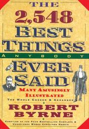 Cover of: The 2548 Best Things Anybody Ever Said