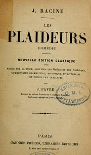 Cover of: Les plaideurs by Jean Racine