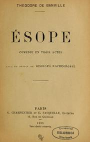 Cover of: Esope: comédie en trois actes