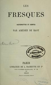 Cover of: Les fresques by Amédée de Bast