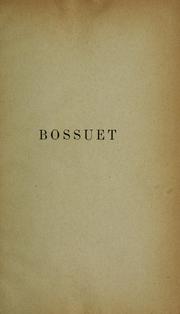 Cover of: Bossuet