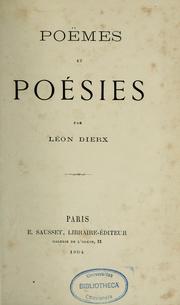 Cover of: Poèmes et poésies