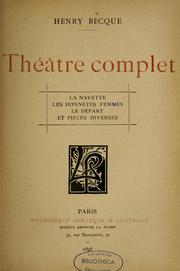 Cover of: Théâtre complet