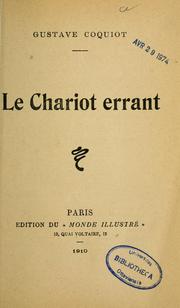 Cover of: Le chariot errant