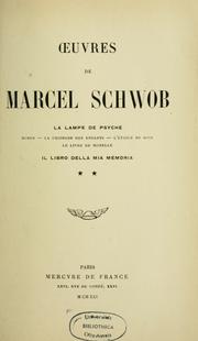 Cover of: Oeuvres de Marcel Schwob by Marcel Schwob