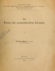 Cover of: Die Preces der mozarabischen Liturgie
