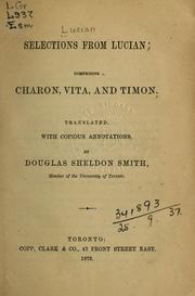 Cover of: Selections from Lucian comprising Charon, Vita and Timon