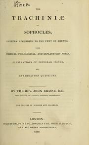 Cover of: The Trachiniae