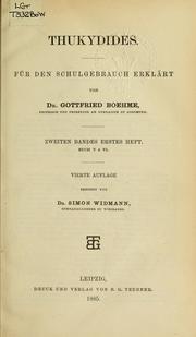 Cover of: [Geschichte] by Thucydides