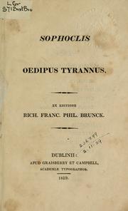 Cover of: Oedipus Tyrannus
