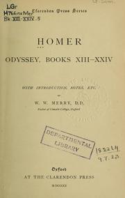 Cover of: Odyssey, books XIII-XXIV by Όμηρος