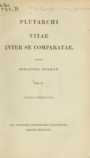 Cover of: Vitae inter se comparatae