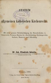 Cover of: System des allgemeinen katholischen Kirchenrechts