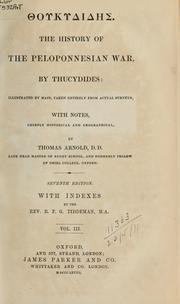 Cover of: The history of the Peloponnesian War by Thucydides