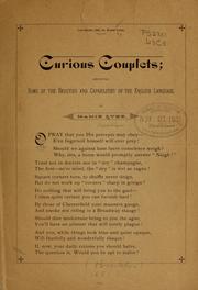Cover of: Curious couplets | Mamie Luke