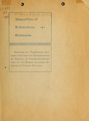 Cover of: Disposition of tuberculous carcasses