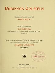 Cover of: Robinson Crusoeus, sermone anglico scripsit Daniel Defoe