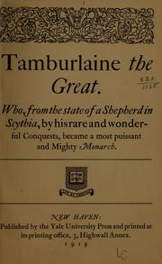 Cover of: Tamburlaine the Great by Christopher Marlowe