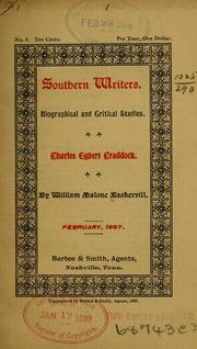 Cover of: Charles Egbert Craddock | Wm. M . Baskervill