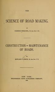 Cover of: The science of road making by Clemens Herschel