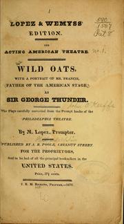 Cover of: Wild oats... by John O'Keeffe