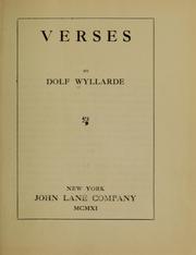 Cover of: Verses