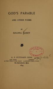 Cover of: God's parable and other poems