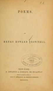 Cover of: Poems by Henry Howard Brownell
