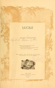 Cover of: Lucile by Robert Bulwer Lytton