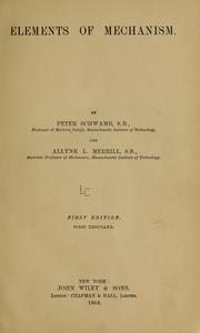 Cover of: Elements of mechanism by Peter Schwamb