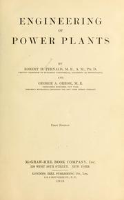 Cover of: Engineering of power plants