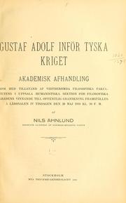 Cover of: Gustaf Adolf inför tyska kriget ...