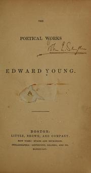 Cover of: The poetical works by Edward Young