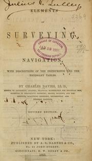 Cover of: Elements of surveying by Charles Davies