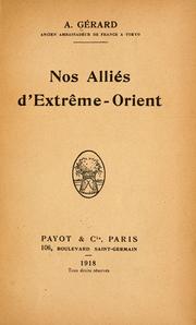 Cover of: Nos alliés d'Extrême-Orient