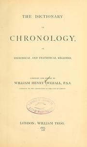 Cover of: The dictionary of chronology