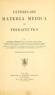 Veterinary materia medica and therapeutics by Kenelm Winslow