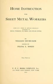 Home instruction for sheet metal workers by William Neubecker