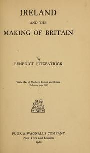 Cover of: Ireland and the making of Britain