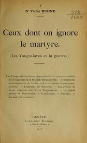 Ceux dont on ignore le martyre by Victor Kuhne