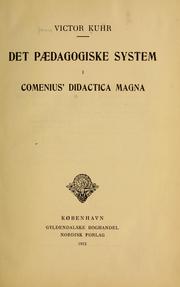 Cover of: Det paedagogiske system i Comenius' Didactica magna