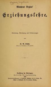 Cover of: Pädagogische shriften by Maffeo Vegio