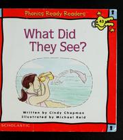 Cover of: What did they see? by Cindy Chapman