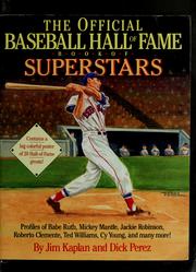 Cover of: The official baseball Hall of Fame book of superstars by Jim Kaplan