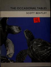 Cover of: The occasional tables by Scott Bentley