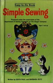Cover of: Simple sewing by Edith Paul