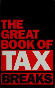Cover of: The great book of tax breaks