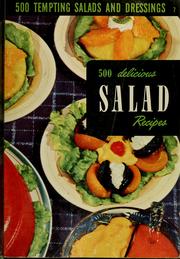 Cover of: 500 delicious salads | Ruth Berolzheimer
