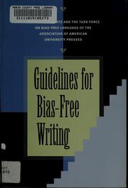 Cover of: Guidelines for bias-free writing